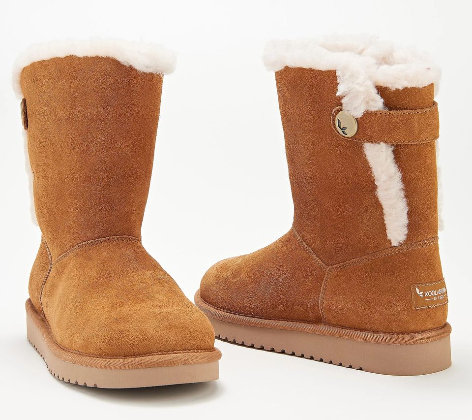 QVC: Koolaburra By UGG Suede Button Short Boots – Only $61 Shipped ...