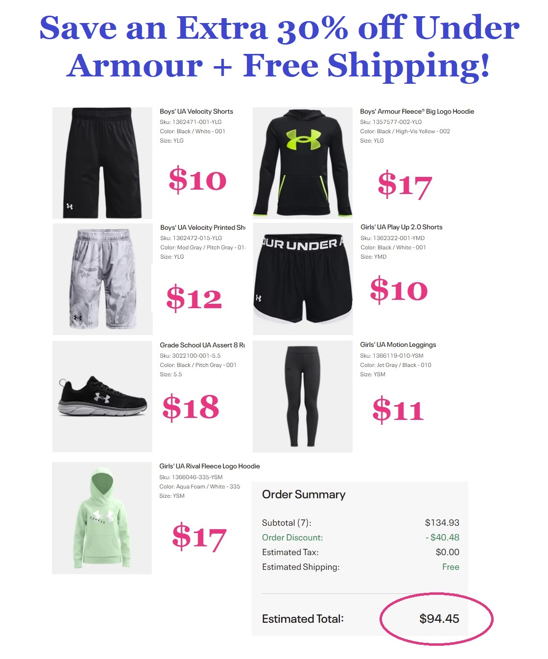 Under Armour: Extra 30% Off $100+ With Free Shiping! – Wear It For Less